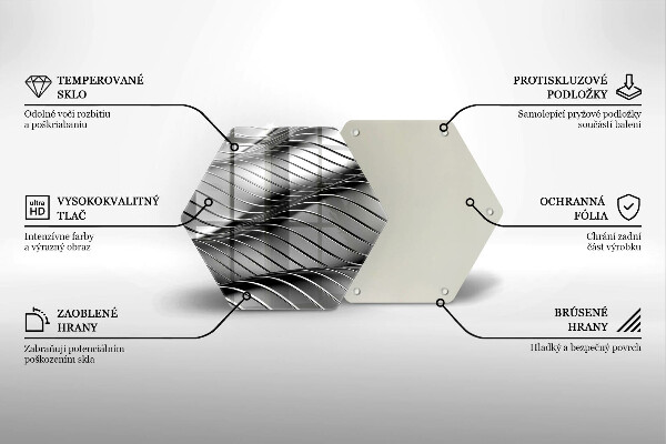 Üveg vágódeszka 3D fém szerkezet
