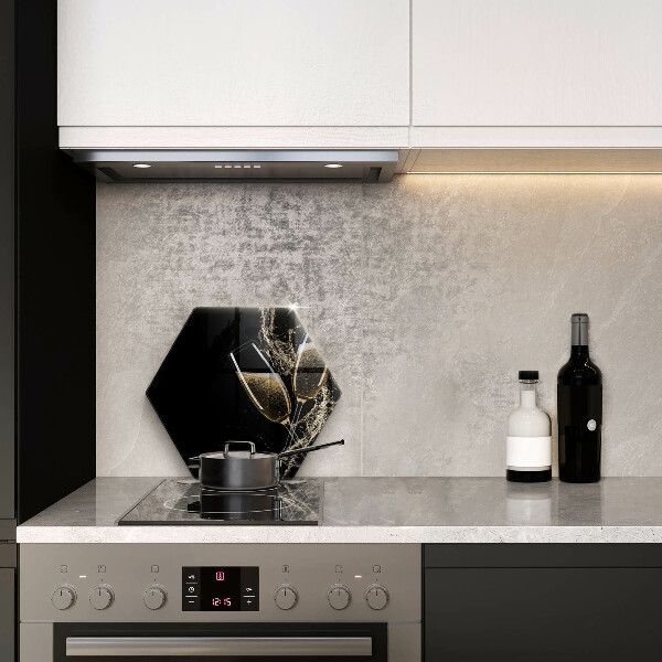 Üveg vágódeszka Pohár pezsgő