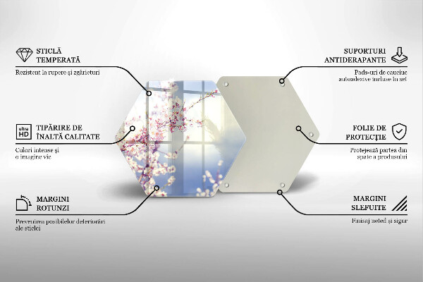 Üveg vágódeszka Virágzó fa
