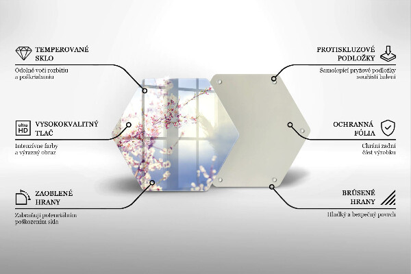 Üveg vágódeszka Virágzó fa