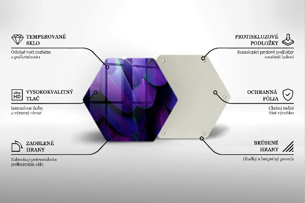 Üveg vágódeszka Neon tollak