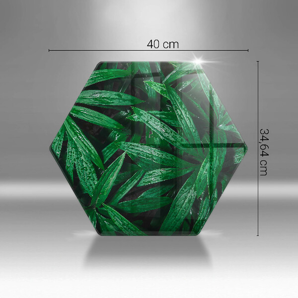 Üveg vágódeszka Növények levelei