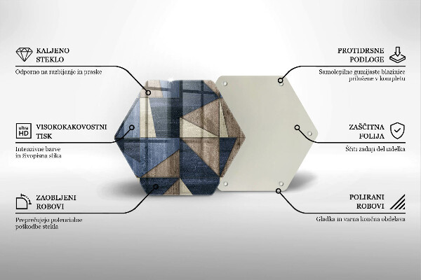 Üveg vágódeszka Geometriai absztrakció