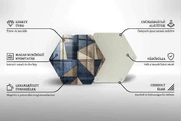 Üveg vágódeszka Geometriai absztrakció