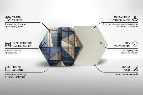 Üveg vágódeszka Geometriai absztrakció