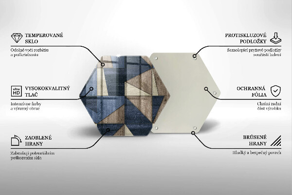 Üveg vágódeszka Geometriai absztrakció