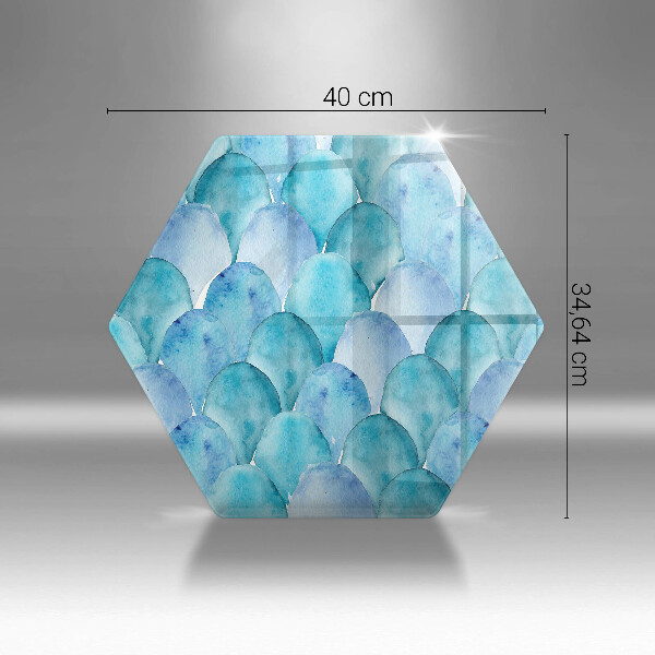 Üveg vágódeszka Akvarell skálák