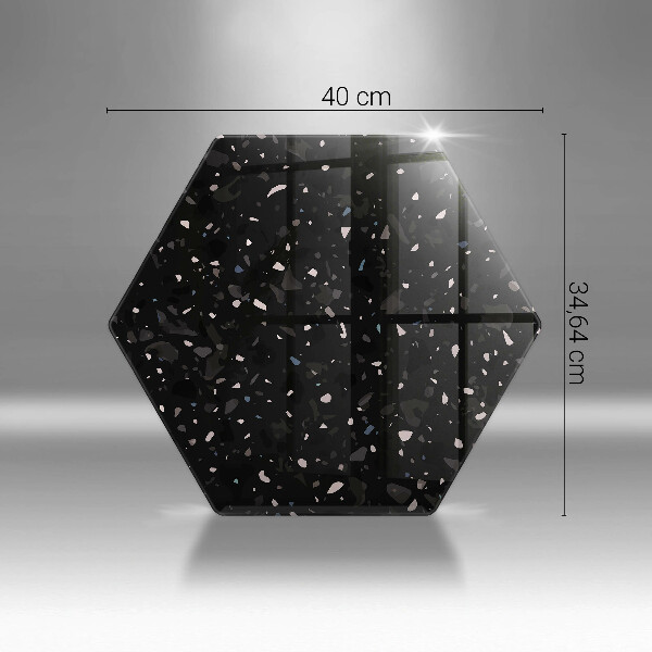 Üveg vágódeszka Sötét kőedény