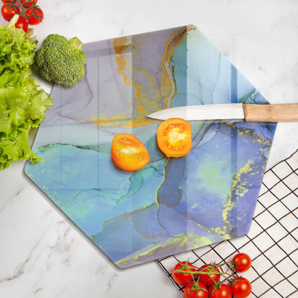 Üveg vágódeszka Repedt arany kő