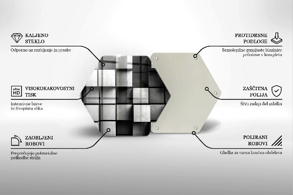 Üveg vágódeszka 3D geometriai háttér