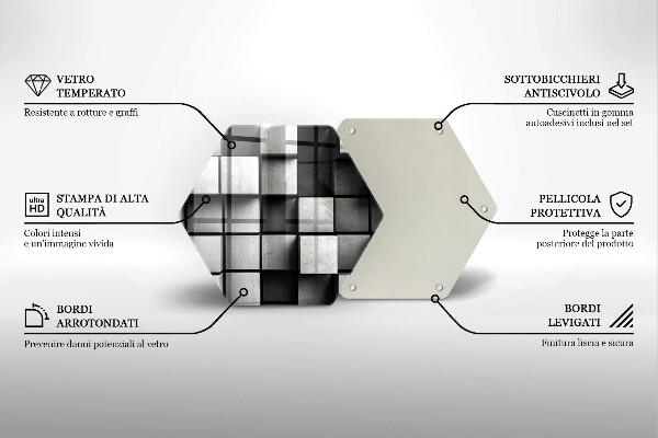 Üveg vágódeszka 3D geometriai háttér