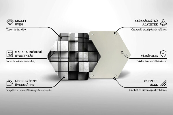 Üveg vágódeszka 3D geometriai háttér