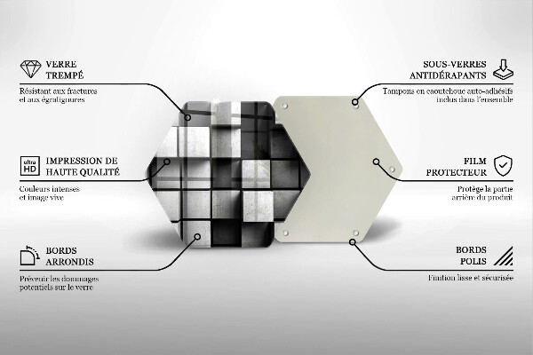 Üveg vágódeszka 3D geometriai háttér
