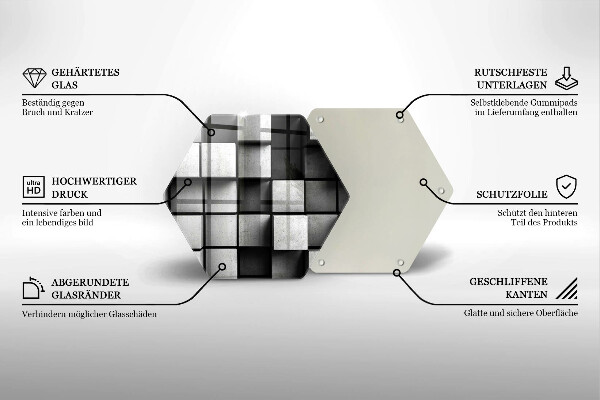 Üveg vágódeszka 3D geometriai háttér