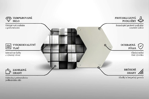 Üveg vágódeszka 3D geometriai háttér