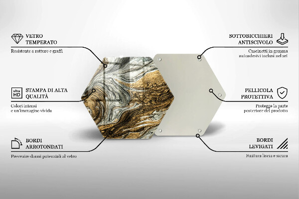 Üveg vágódeszka Gazdag absztrakció