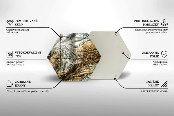 Üveg vágódeszka Gazdag absztrakció