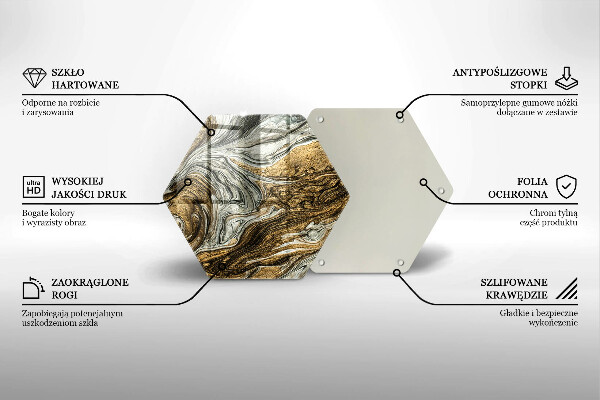 Üveg vágódeszka Gazdag absztrakció