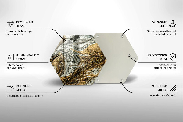Üveg vágódeszka Gazdag absztrakció