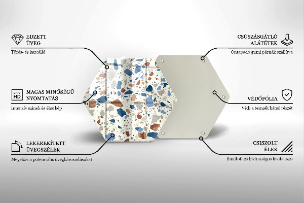 Üveg vágódeszka Dekoratív kőedény