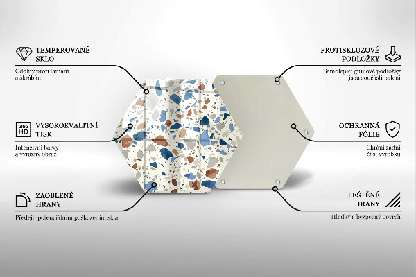 Üveg vágódeszka Dekoratív kőedény