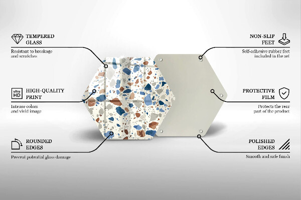 Üveg vágódeszka Dekoratív kőedény