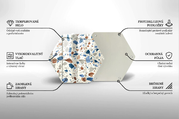 Üveg vágódeszka Dekoratív kőedény