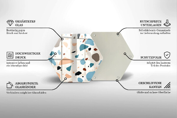 Üveg vágódeszka Dekoratív kőedény