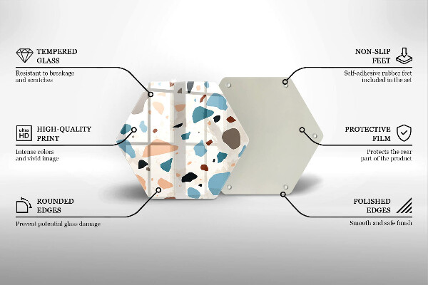 Üveg vágódeszka Dekoratív kőedény