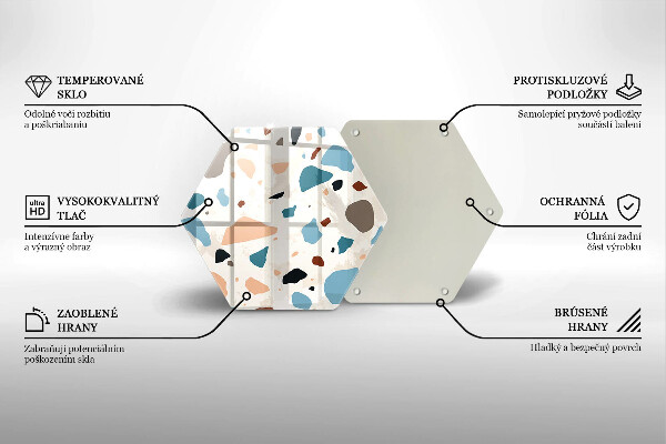 Üveg vágódeszka Dekoratív kőedény