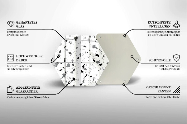 Üveg vágódeszka Dekoratív kőedény