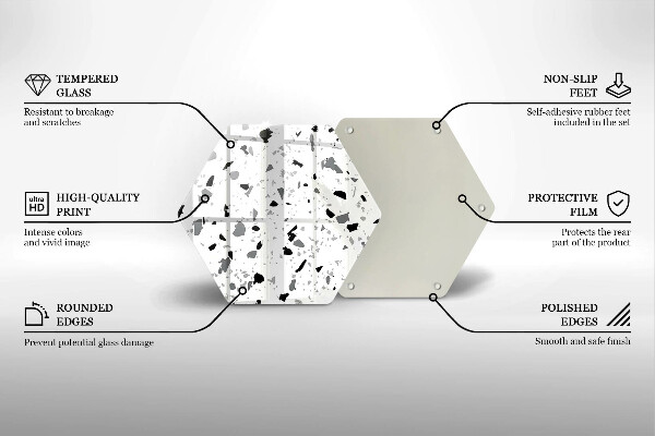 Üveg vágódeszka Dekoratív kőedény