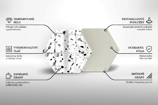 Üveg vágódeszka Dekoratív kőedény