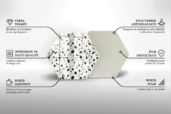Üveg vágódeszka Dekoratív kőedény