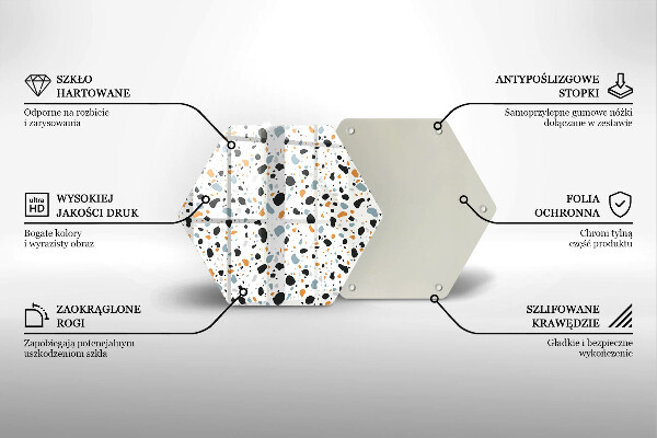 Üveg vágódeszka Dekoratív kőedény