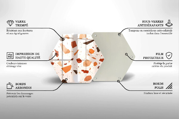 Üveg vágódeszka Dekoratív kőedény