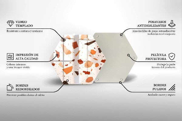 Üveg vágódeszka Dekoratív kőedény