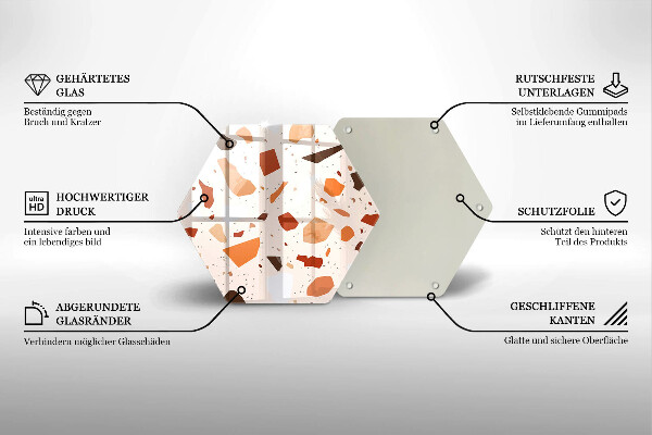 Üveg vágódeszka Dekoratív kőedény