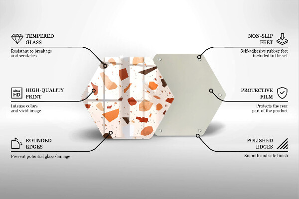 Üveg vágódeszka Dekoratív kőedény