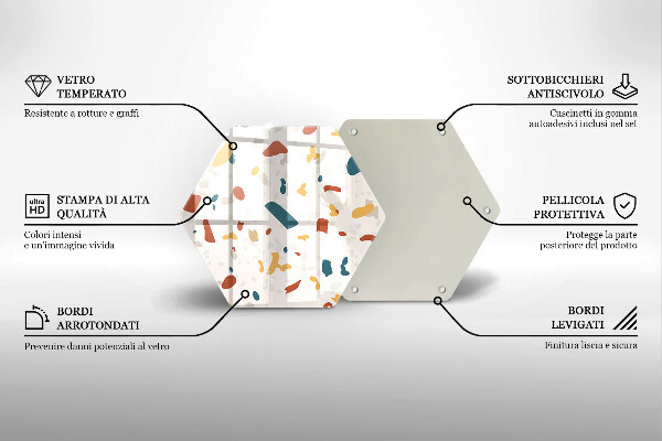 Üveg vágódeszka Dekoratív kőedény
