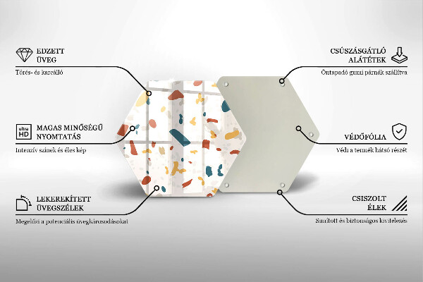 Üveg vágódeszka Dekoratív kőedény