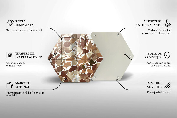 Üveg vágódeszka Kő díszítő foltok