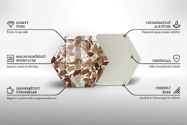 Üveg vágódeszka Kő díszítő foltok