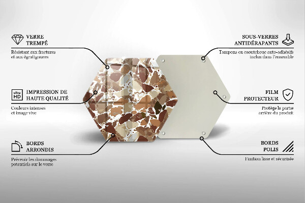 Üveg vágódeszka Kő díszítő foltok