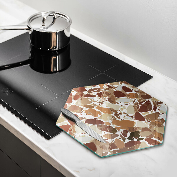 Üveg vágódeszka Kő díszítő foltok