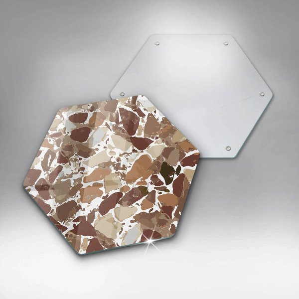 Üveg vágódeszka Kő díszítő foltok