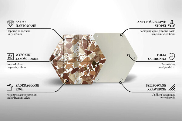 Üveg vágódeszka Kő díszítő foltok