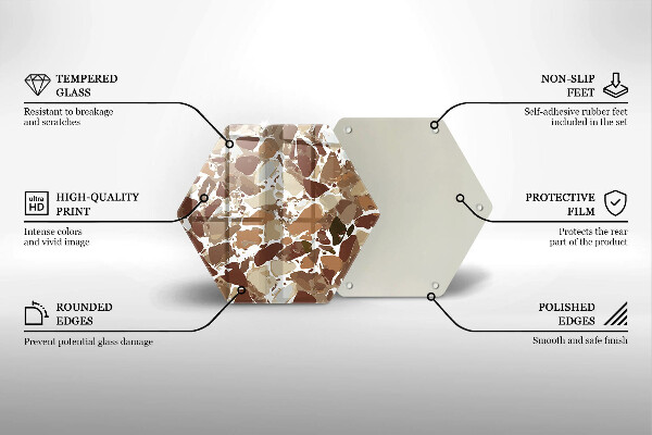 Üveg vágódeszka Kő díszítő foltok