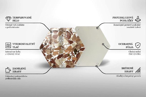 Üveg vágódeszka Kő díszítő foltok