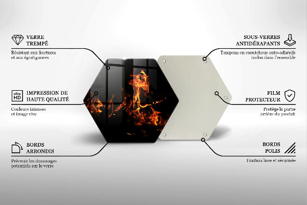 Üveg vágódeszka Gyújts egy élő lángot